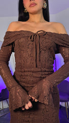 Abito Lacy Brown