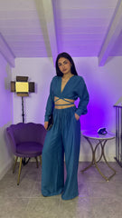 Coordinato Hawaii blu