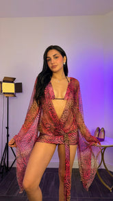 Set bikini e copricostume animalier