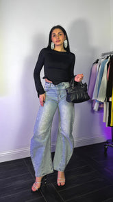 Jeans Balloon con strass