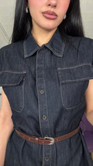 Abito camicia in denim
