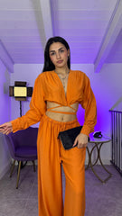 Coordinato Hawaii arancione