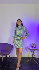 Mini dress laminato