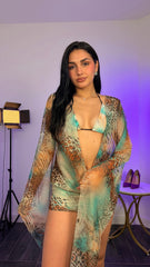 Set bikini e copricostume animalier